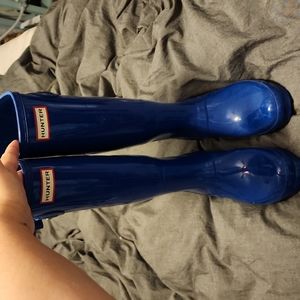 HUNTER blue rain boots women size 7